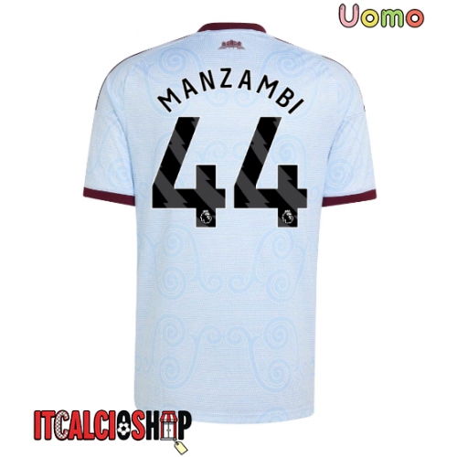 Aston Villa Johan Manzambi #44 Terza Maglia 2026-27 Manica Corta